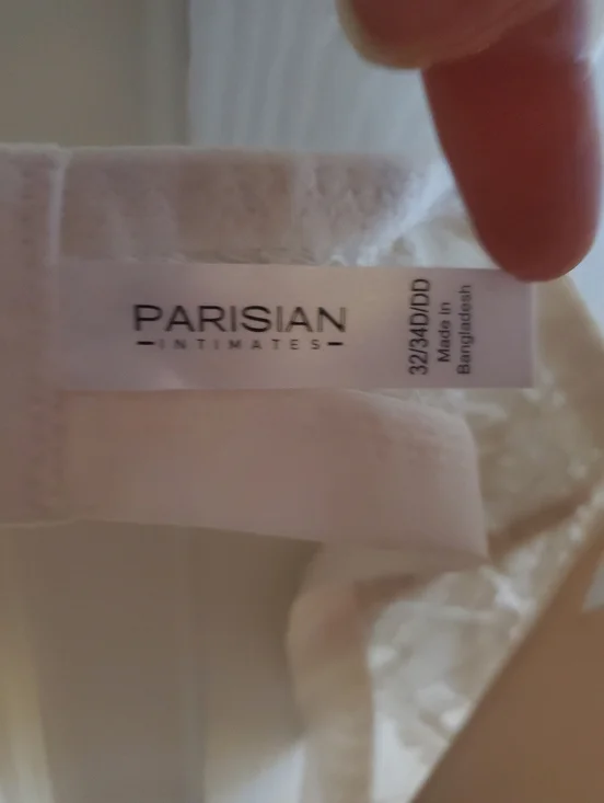 PARISIAN-INTIMATES-32/34 D/DD LIGHTLY LINED WIREFREE BRA In Candy Coconut - Picture 3 of 7